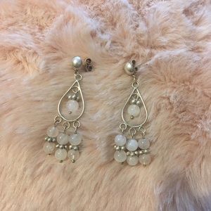 Cute hanging silver earrings